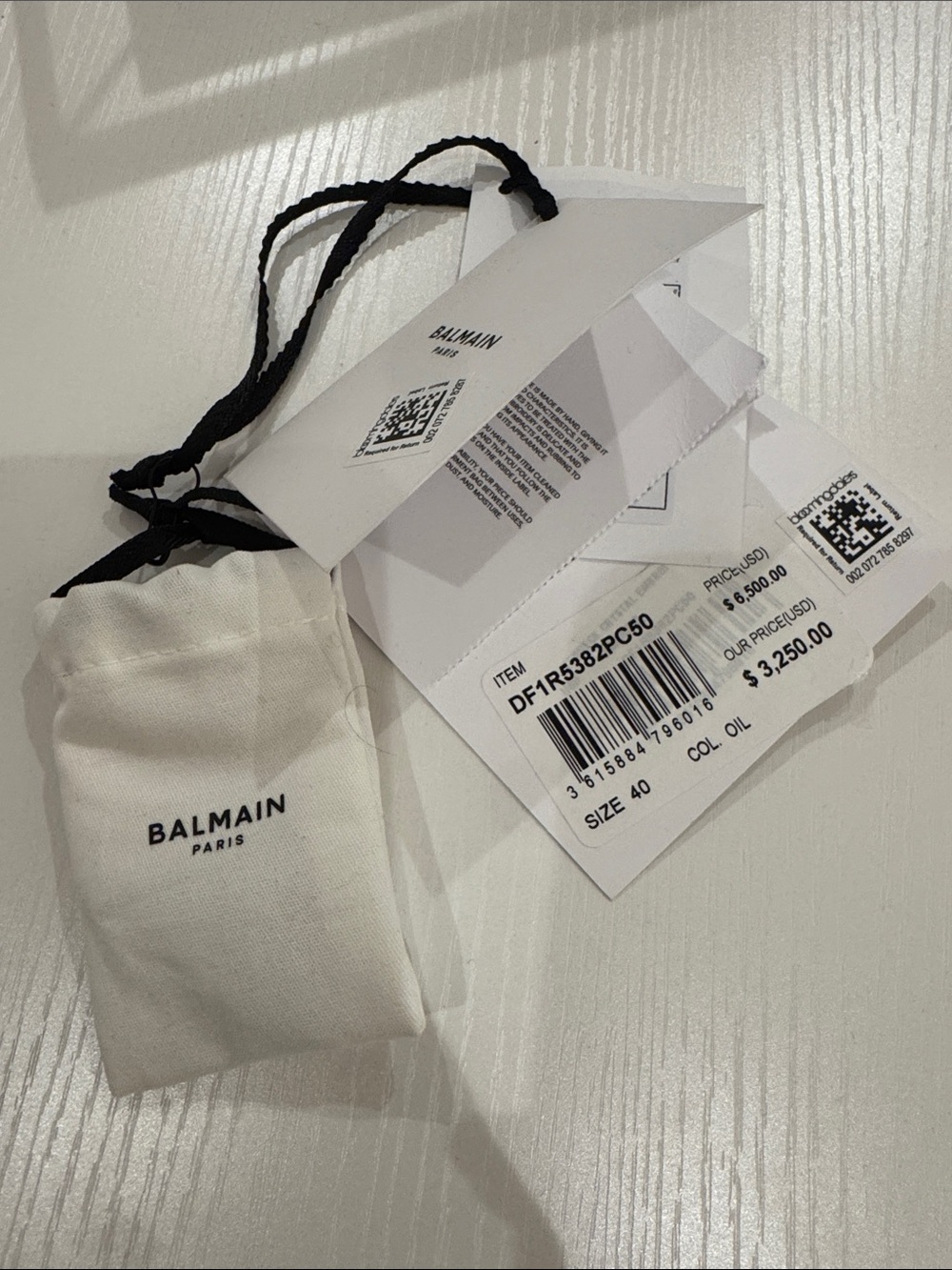 Balmain Peach Textured Halter Mini Dress size 40 - Picture 7 of 7